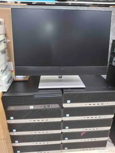 جهاز كمبيوتر مكتبي اتش بي بحالة ممتازة Hp EliteDesk 800 G5 11