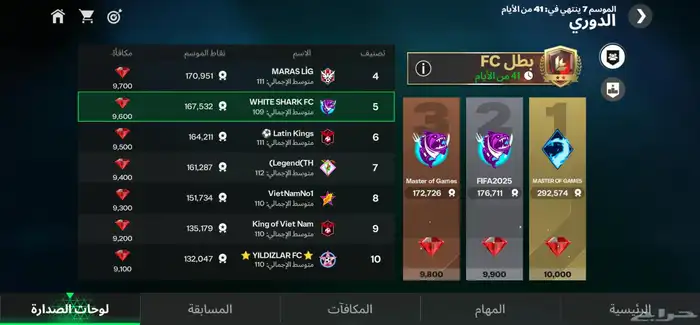 حساب فيفا موبايل للبيع FC MOBILE 5
