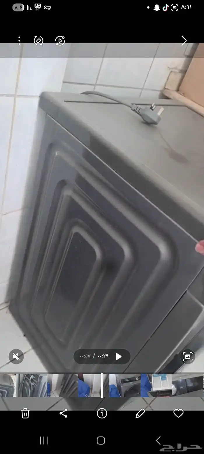غسالة سامسونج اوتوماتيك 9 كيلو اخو الجديد شغال فل 2