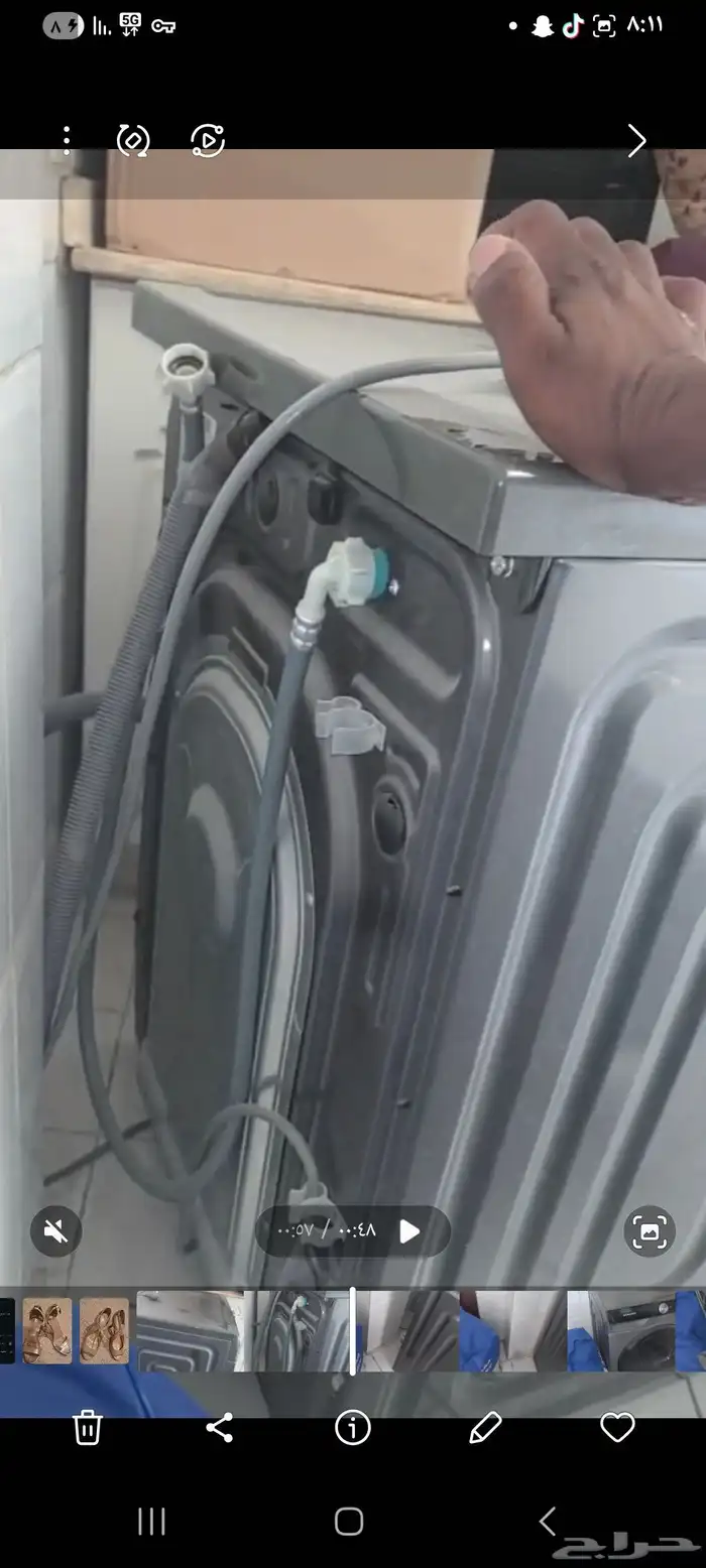 غسالة سامسونج اوتوماتيك 9 كيلو اخو الجديد شغال فل 1