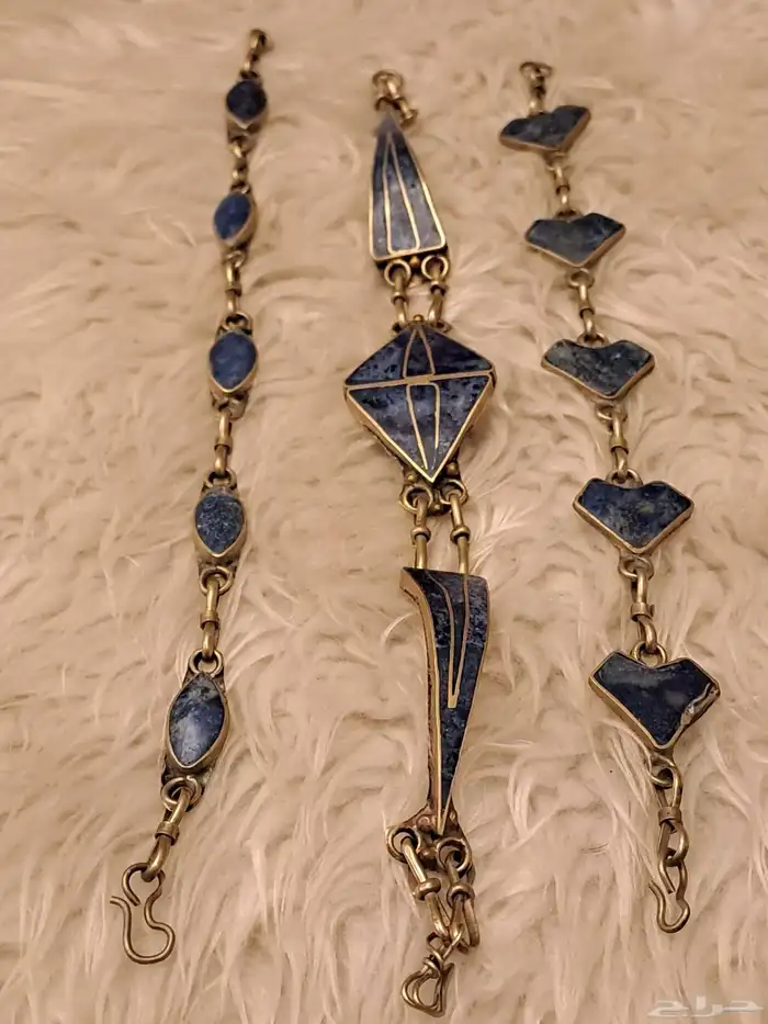 اساور فضه بحجر لازورد 0