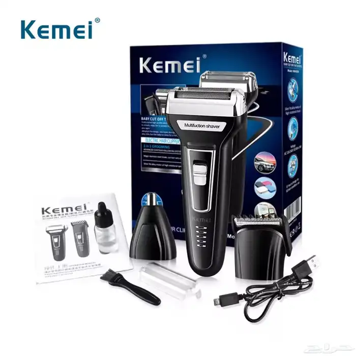 ماكينه حلاقه احترافيه 3في1 مع طقم هديه 1