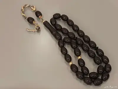 مسباح سبحة كهرمان طبيعي 33 خرزة 4