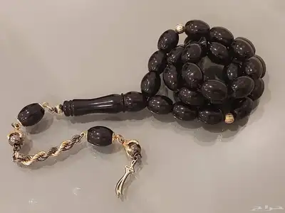 مسباح سبحة كهرمان طبيعي 33 خرزة 7