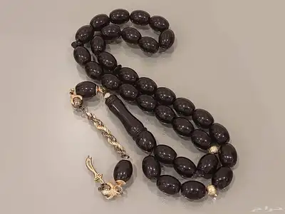 مسباح سبحة كهرمان طبيعي 33 خرزة 3