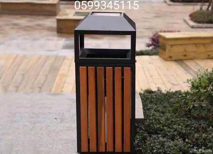 سلات نفايات حدائق تحمل عوامل الجو شكل أنيق تناسب كل الاماكن 8