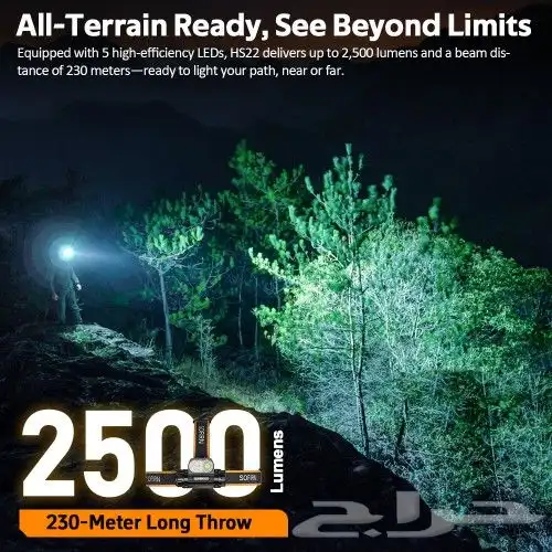 كشاف راس سوفيرين HS22 بقوة 2500 لومن ومسافة 260 متر 11