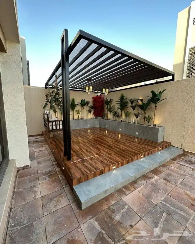 جلسات خارجيه   عشب صناعي   بديل خشب   شلالات نوافير جازان 5