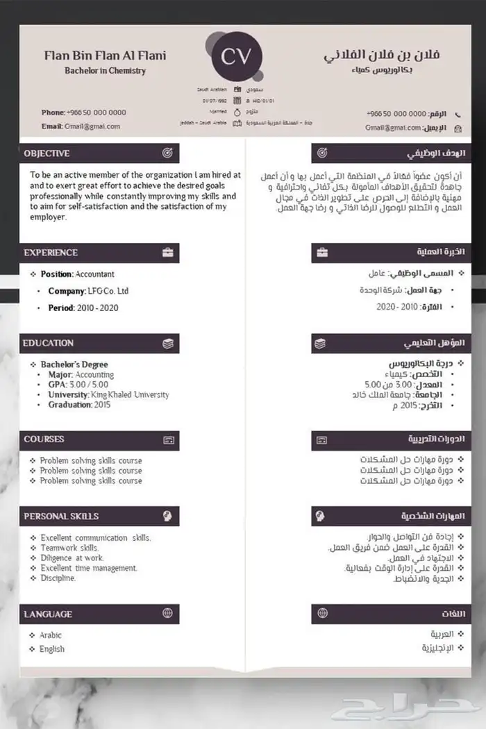 10 ريال سيرة ذاتية ب 20 دقيقة وتكون عندك 2