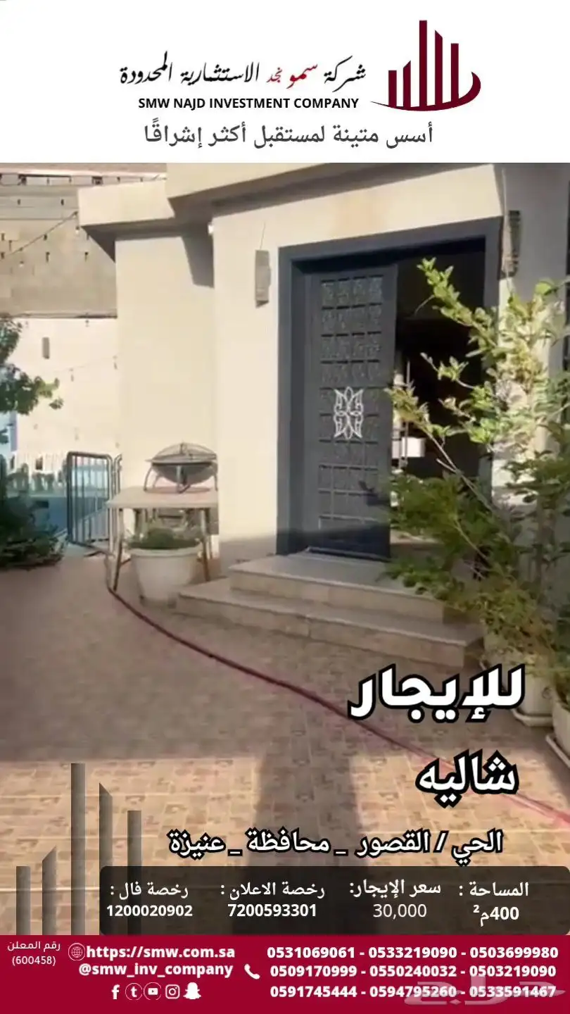 للإيجار شاليه 1