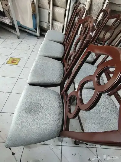 كراسي مجدده بويا وقماش جديد 8