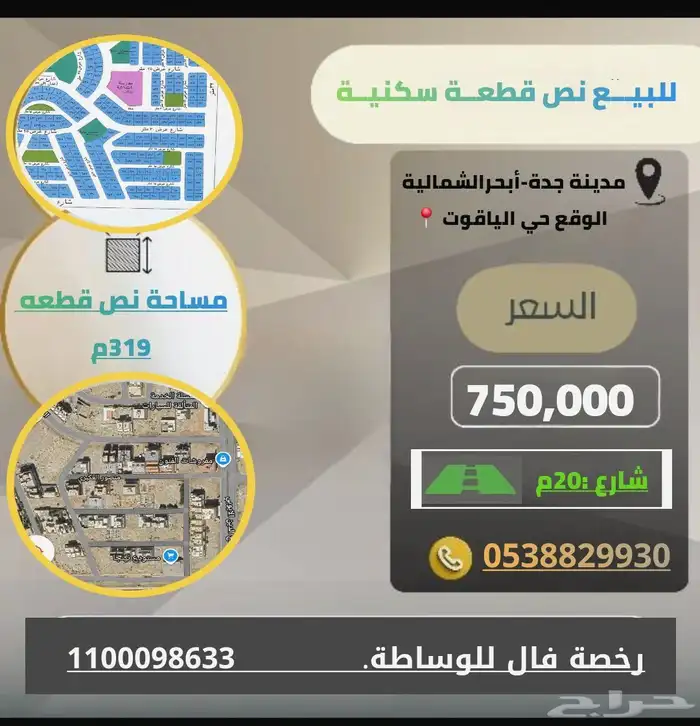 للبيع اراضي سكنية مدينة جدة بأبحر الشمالية 4