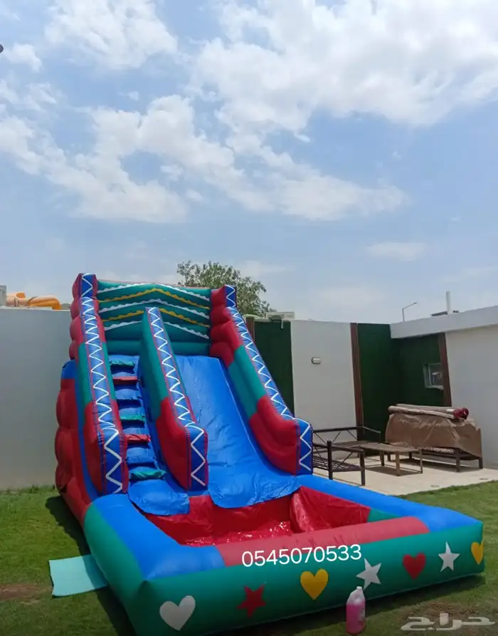 لتأجير نطيطه زحليقه مائيه ملعب صابوني 0