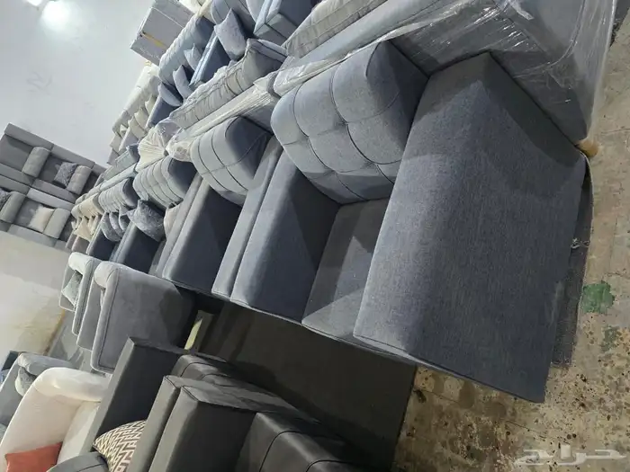 كنب جديد جاهز حرف ال و7نفر بأسعار مناسبة شامل التوصيل 7