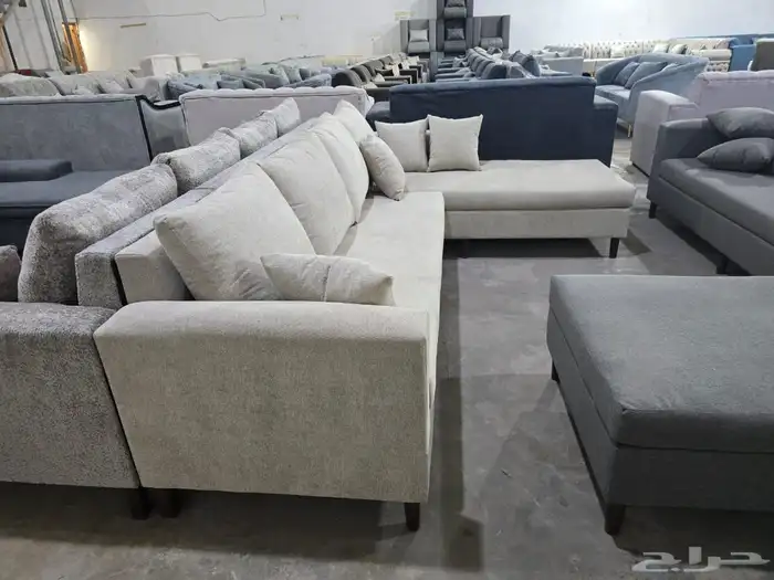 كنب جديد جاهز حرف ال و7نفر بأسعار مناسبة شامل التوصيل 17