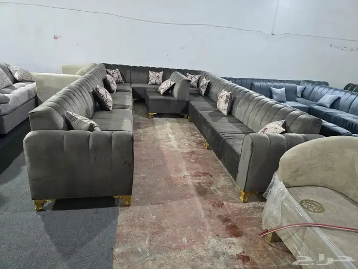 كنب جديد جاهز حرف ال و7نفر بأسعار مناسبة شامل التوصيل 3