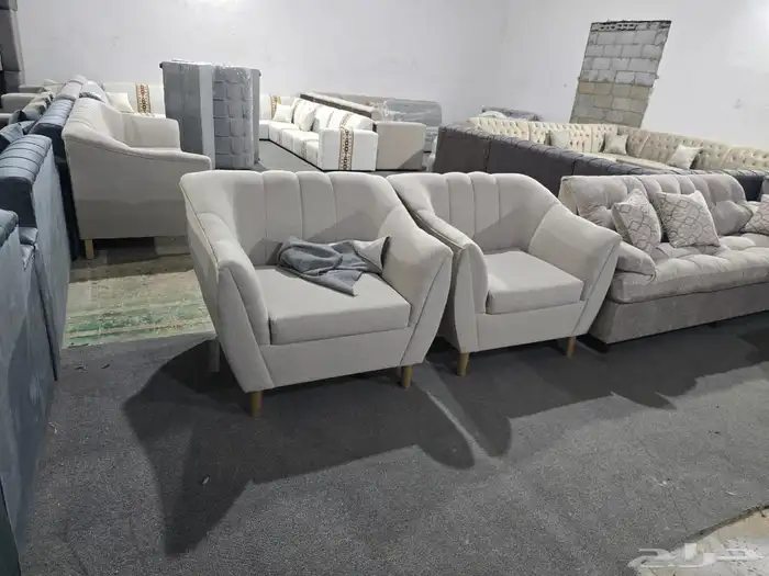 كنب جديد جاهز حرف ال و7نفر بأسعار مناسبة شامل التوصيل 1