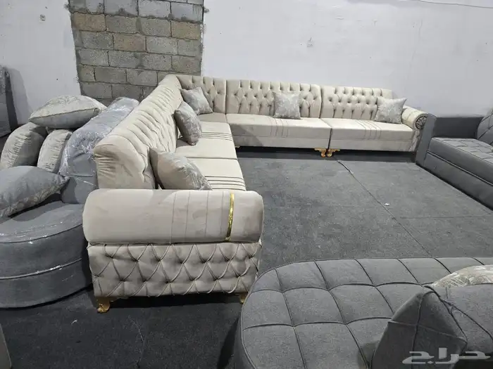 كنب جديد جاهز حرف ال و7نفر بأسعار مناسبة شامل التوصيل 2