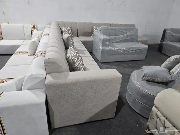 كنب جديد جاهز حرف ال و7نفر بأسعار مناسبة شامل التوصيل 6