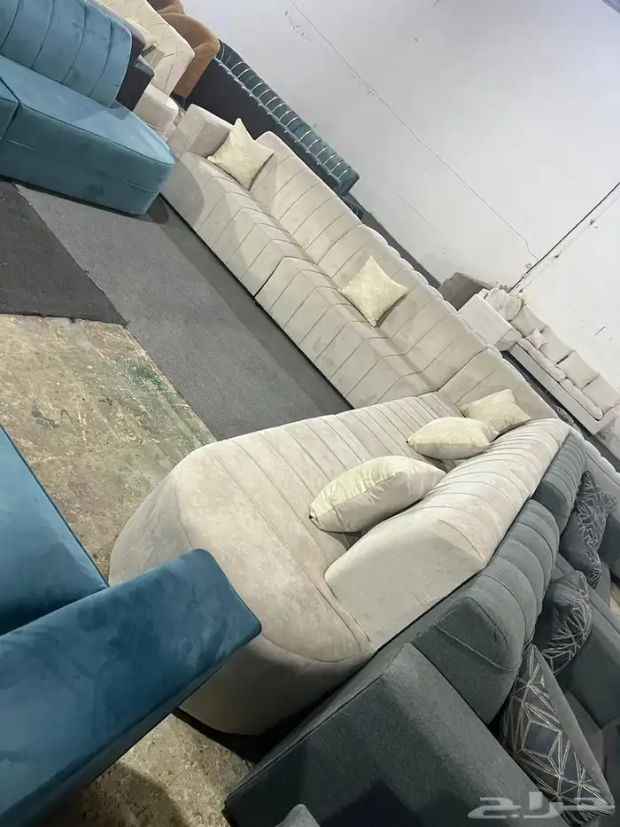 كنب جديد جاهز حرف ال و7نفر بأسعار مناسبة شامل التوصيل 23