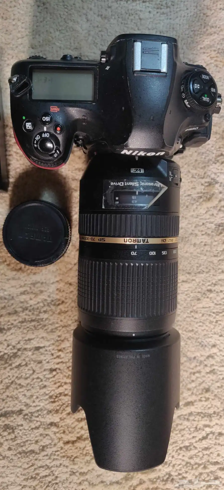 كاميرا نيكون D850 مع عدسة تامرون 70-300مم بمانع اهتزاز 7