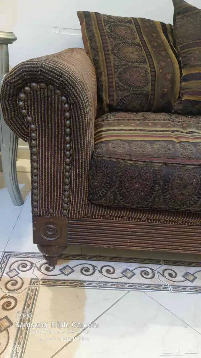 كنب هوم سنتر ثلاثية وثنائية ومفردتين خشب قوي جدا 1