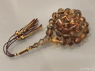 سبحة مسباح كهرمان طبيعي 45 خرزة 4