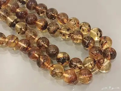 سبحة مسباح كهرمان طبيعي 45 خرزة 3