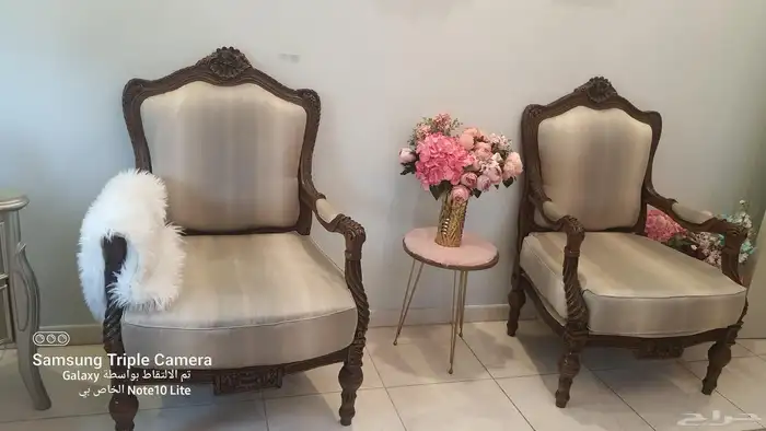 كنب هوم سنتر ثلاثية وثنائية ومفردتين خشب قوي جدا 3