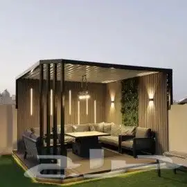مضلات وسواتر وخيام وبرجولات وغرف زجاجيه وقرميد واجهات بلازما 6