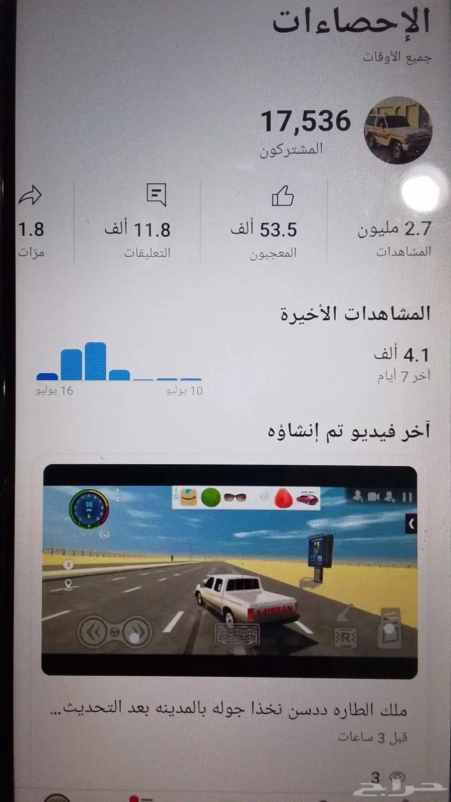 حساب يوتيوب 17 الف متابع للبيع 0