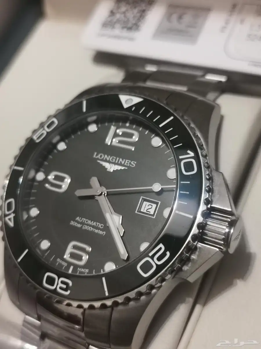 ساعة لونجين longines Hydroconquest أصلية وكيلها الحصيني index