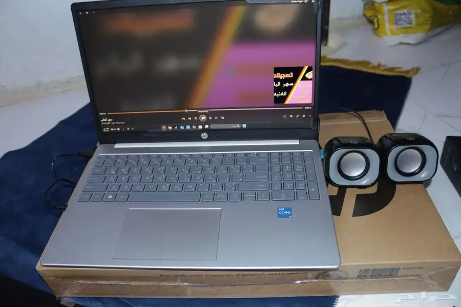 لابتوب hp للبيع جديد استخدام اسبوع فقط 9