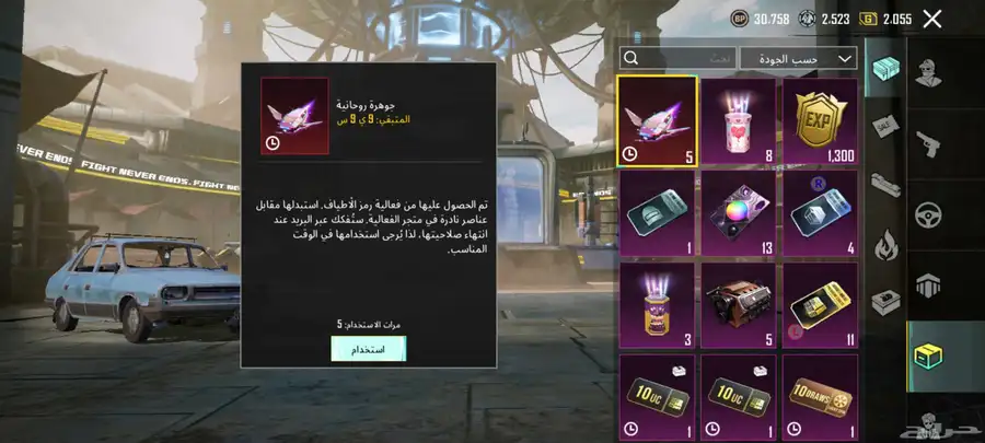 حساب ببجي 10