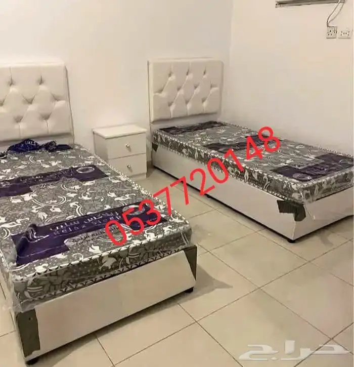 سرير نفر مع مرتبه جديد موجود 2