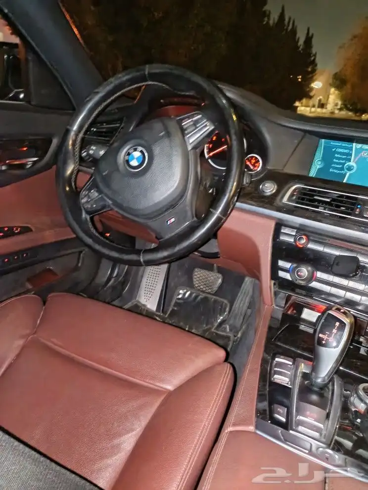محوله2015 BMW2012 بدي شد بلد فل كامل 740 فتحه سقف شاشه وخ 5