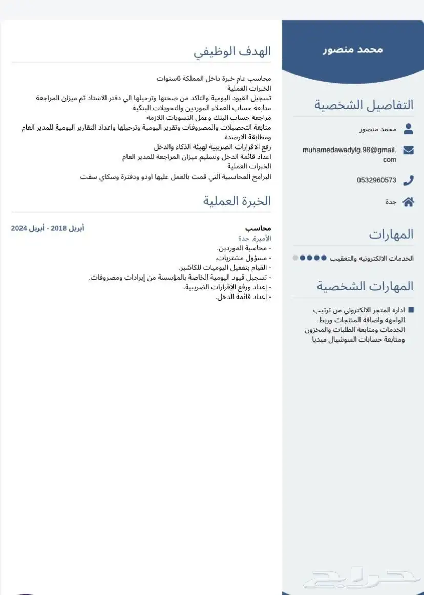 موجود وبفضل الله معاه رخصه وكفئ ولله جاهز للشغل 0