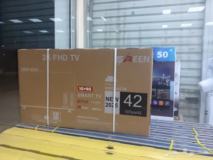 شامل التوصيل والتركيب مجاني شاشات تلفزيون 4k ذكيه واي فاي 10