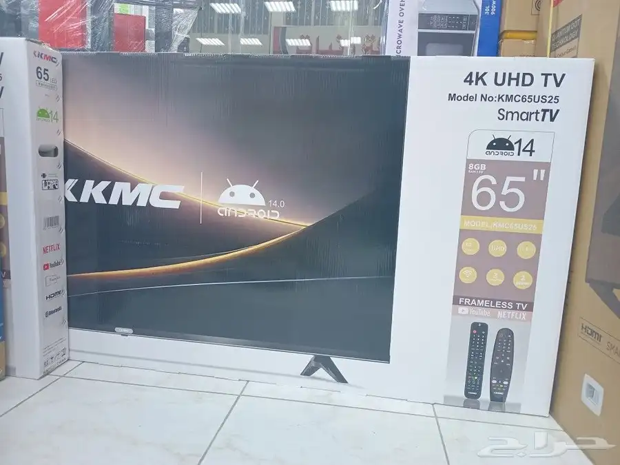 شامل التوصيل والتركيب مجاني شاشات تلفزيون 4k ذكيه واي فاي 6