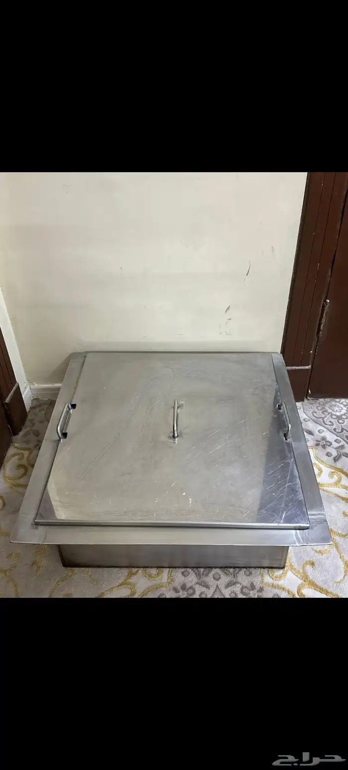 قلايه استيل سمك 3 ملي درجه أوله 50 في 50 عمق 28 3