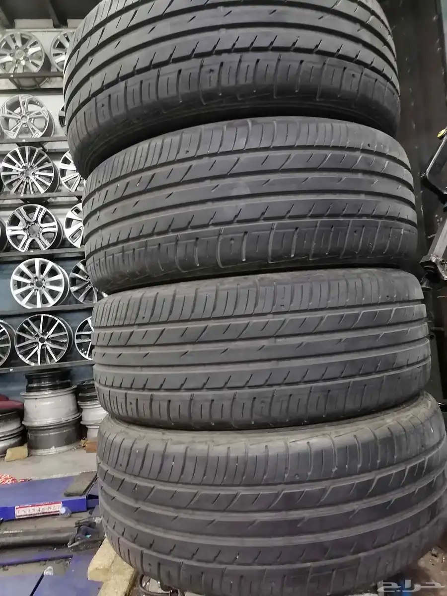 كفرات مازدا 6ياباني225 55 17شبه جديد 9