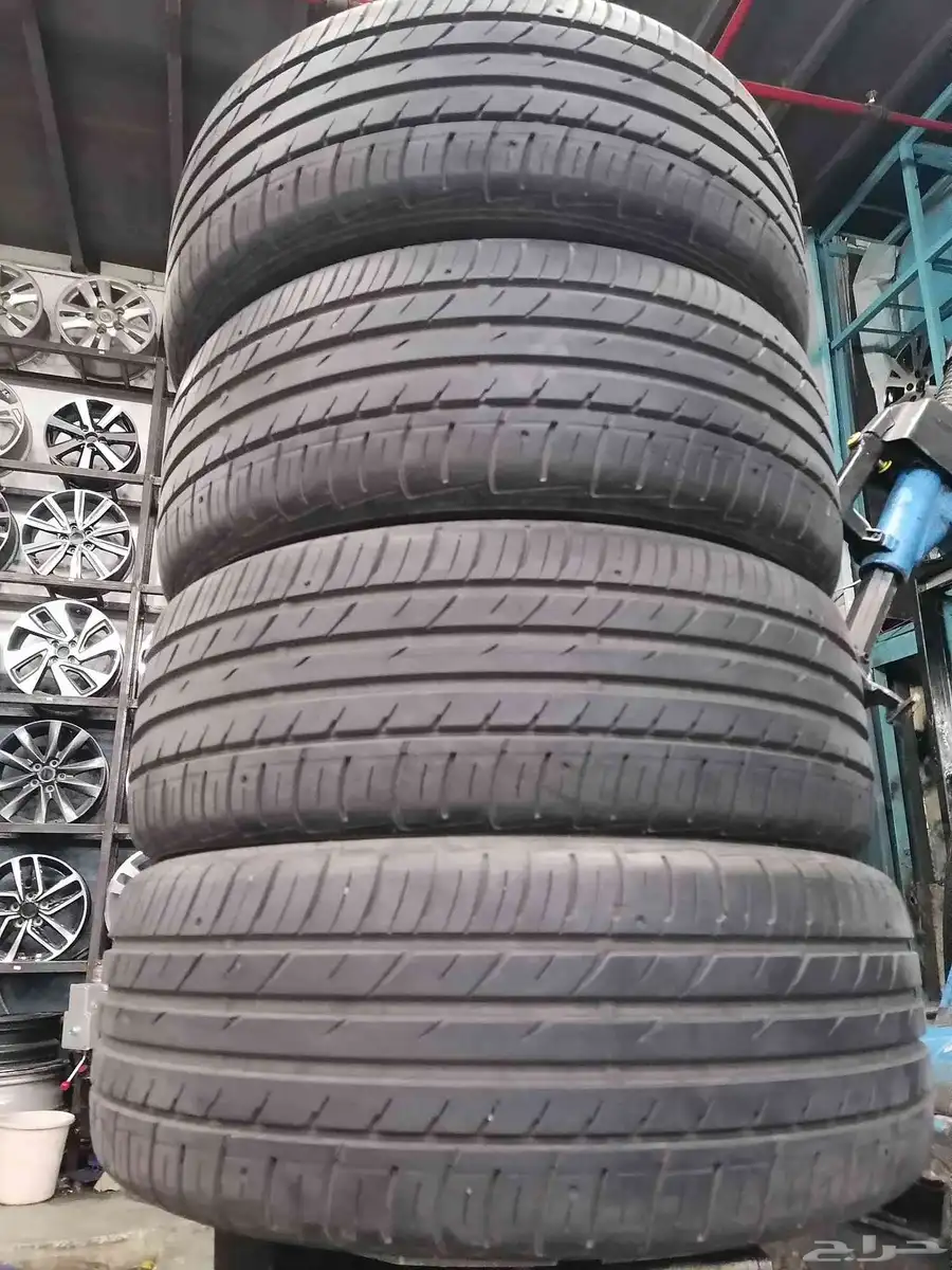 كفرات مازدا 6ياباني225 55 17شبه جديد 10