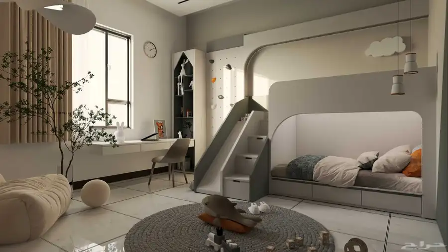تصميم غرفه اطفال ديكور تصميم داخلي هندسه بادق التفاصيل 1