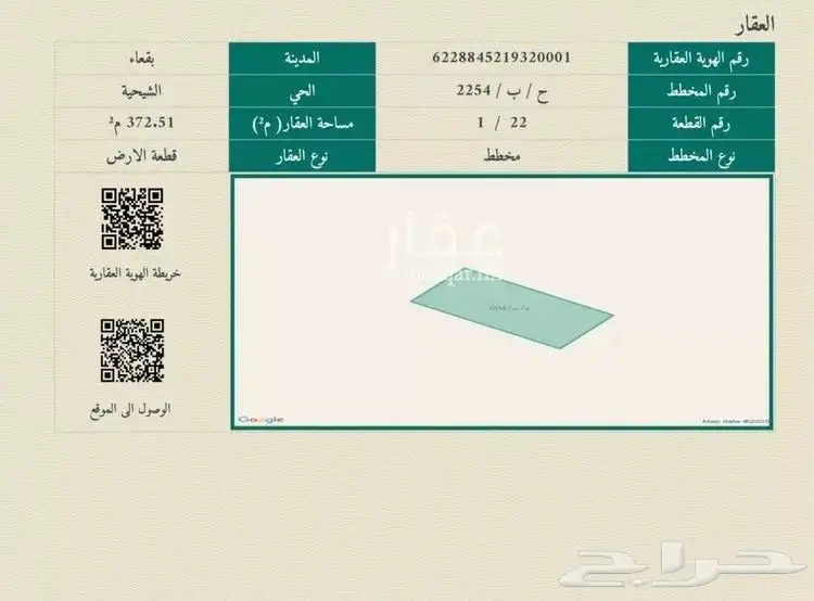 للبيع أرض سكنية في الشيحية السعر ( 30 ) الف ريال 1