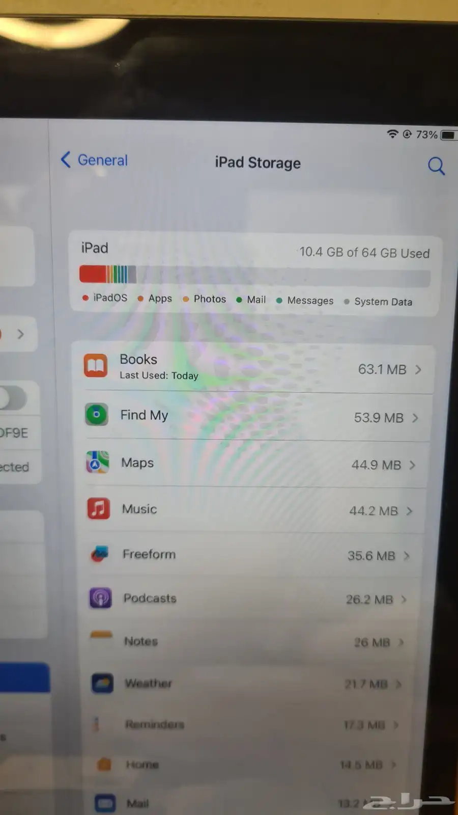 ايباد جيل 9   GB 64  قمه نظافه 9