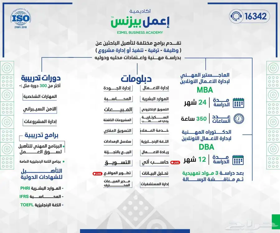 تعلن اكاديمية اعمل بيزنس بالمملكة عن خصم اضافي والذي يصل 0