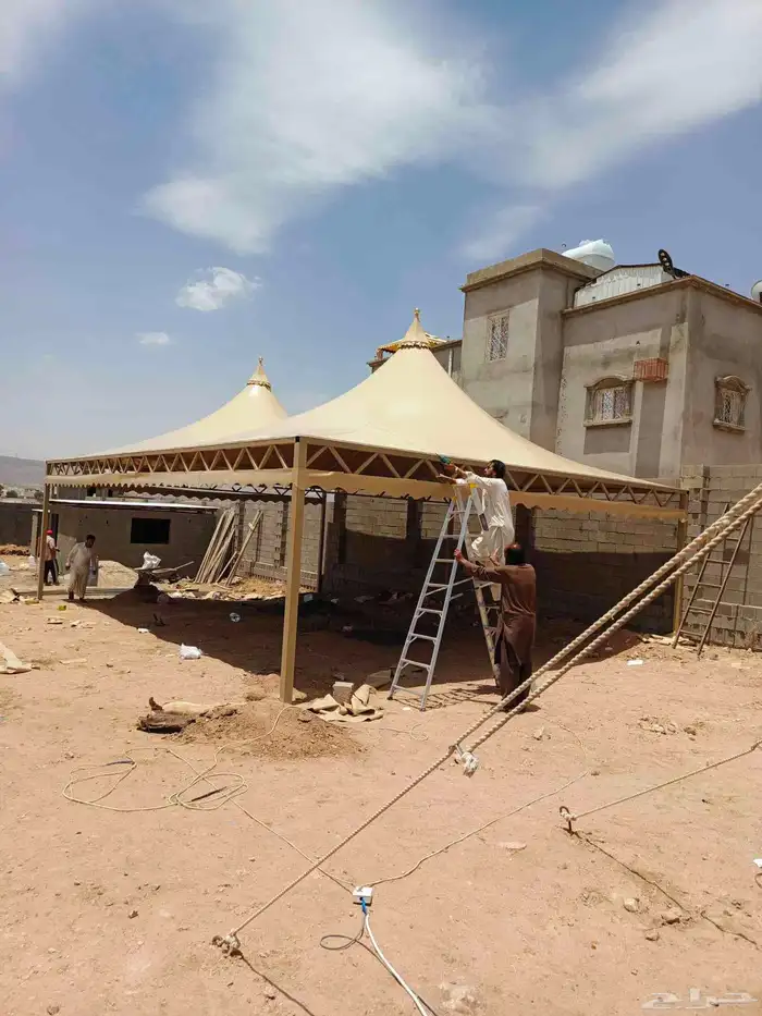 مظلات وسواتر وجميع أعمال الحداده برجولات ومواقف سيارات 4