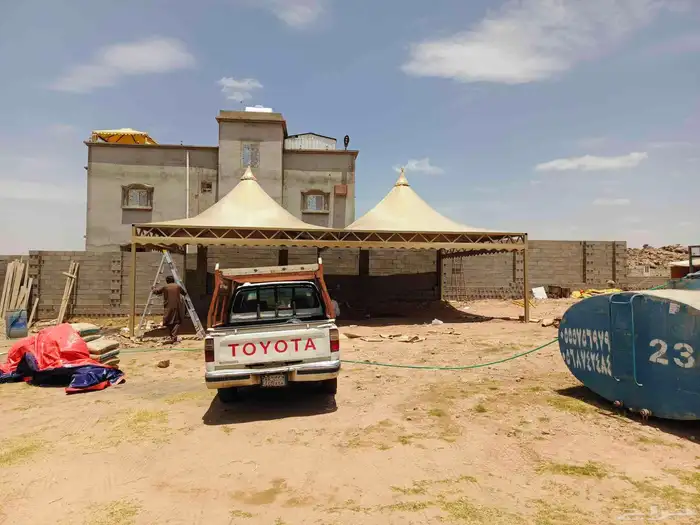 مظلات وسواتر وجميع أعمال الحداده برجولات ومواقف سيارات 3