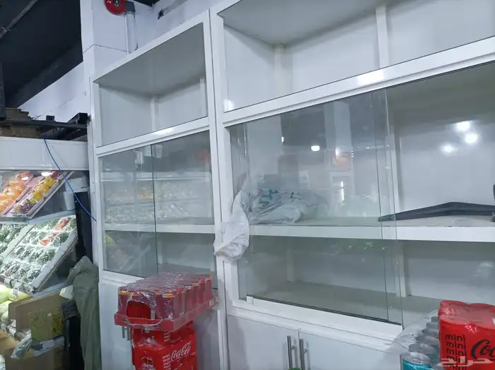 دولاب رف المنيوم طول 3.7متر ارتفاع 2.5متر للبيع 0