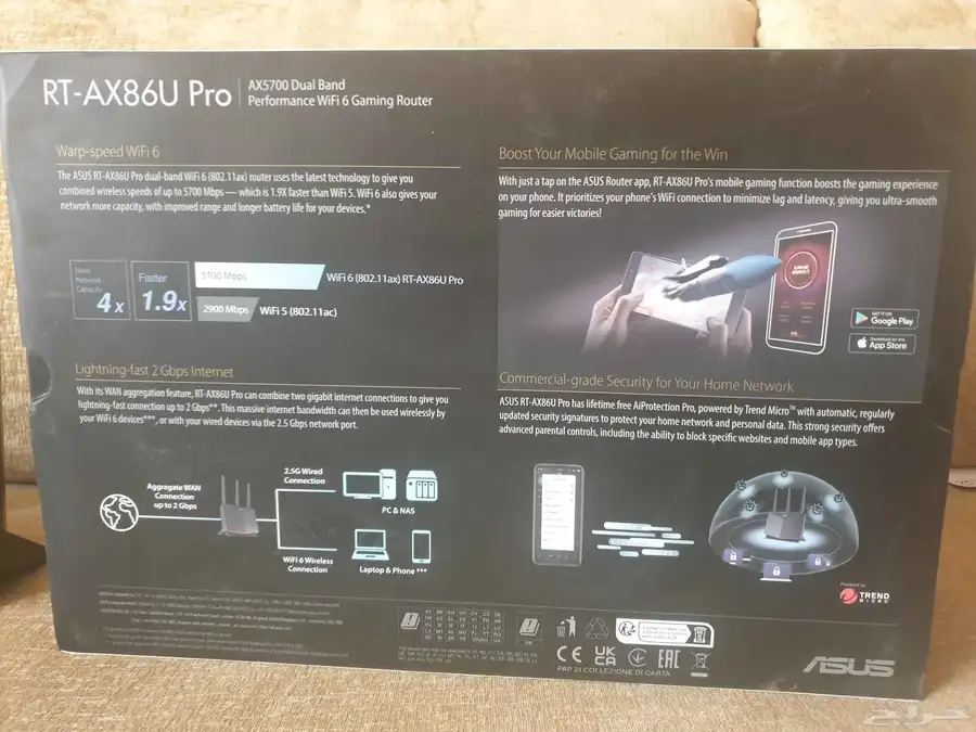 مودم اسوس للألعاب RT-AX86U PRO 1